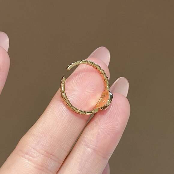 Adjustable Novelty Watch Ring Gold Tone - Picture 6 of 7